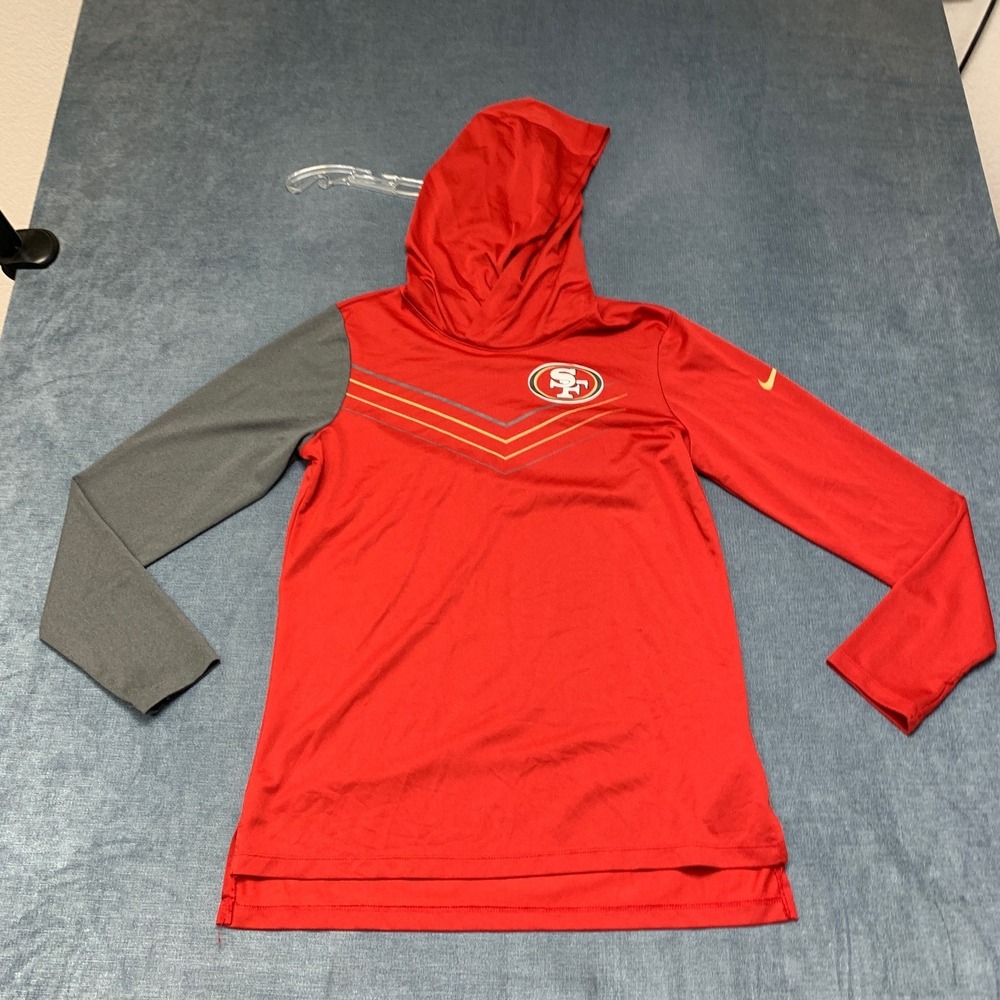 San Francisco 49ers Hoodie Womens M Red Nike Football NFL Long Sleeve Pullover